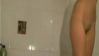 Skinny Teen Takes Shower - porn video