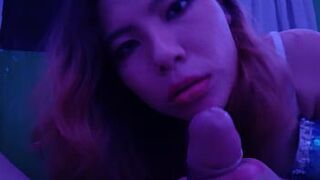 She really enjoys sucking my cock - porn video
