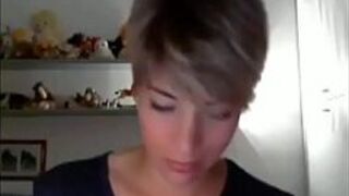 Sexy Girl with Short Hair - porn video