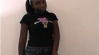 Danielle Luv ebony teen tryout - porn video