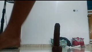 Katy katie fucks huge dildo - porn video