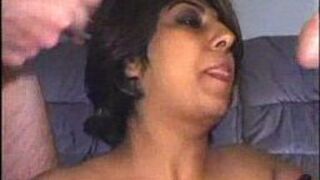 Indian MILF having fun with white men - porn video